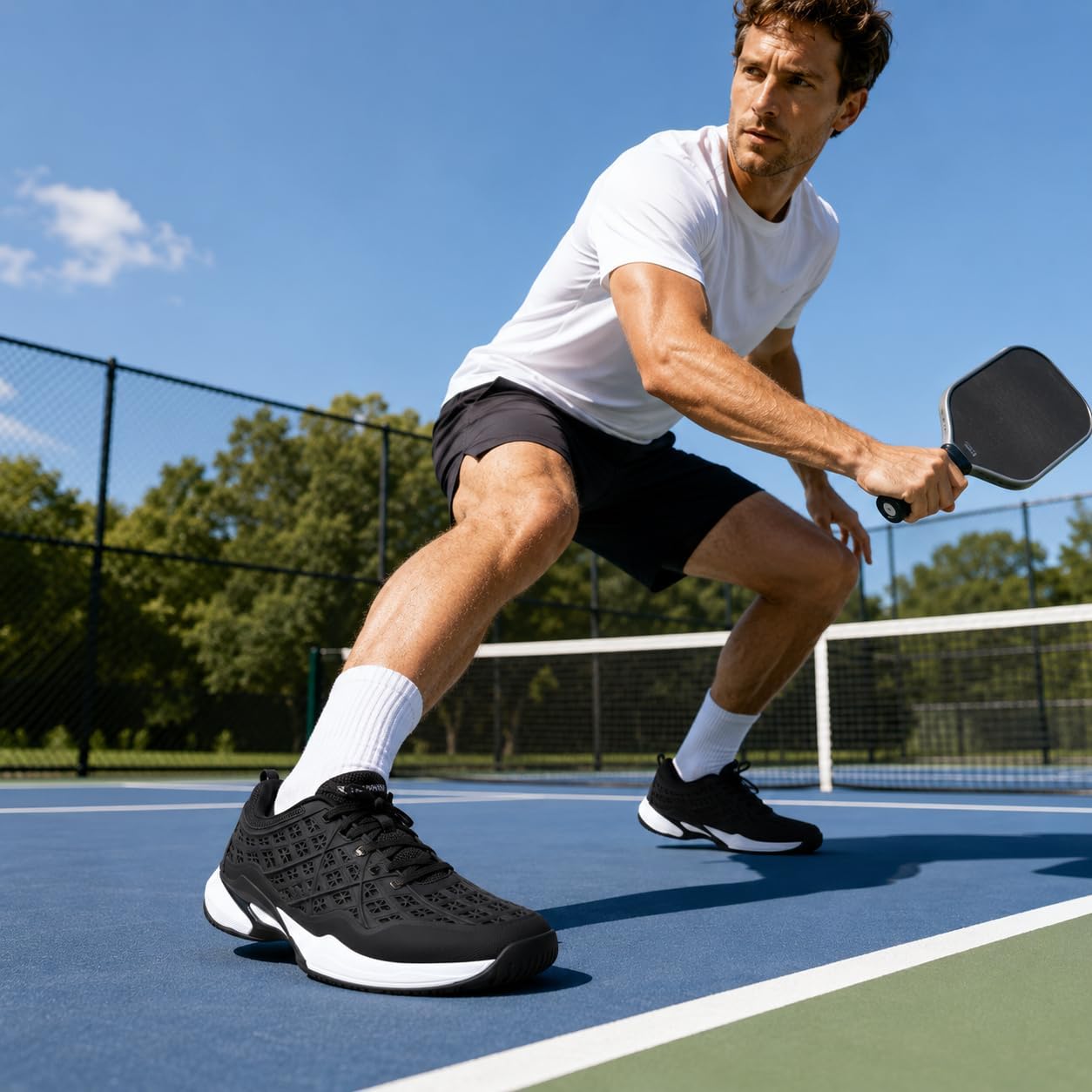 Pickleball Shoes Men Tennis Court Sneakers Indoor Outdoor Breathable Athletic Sports Lightweight Non Slip - Image 3