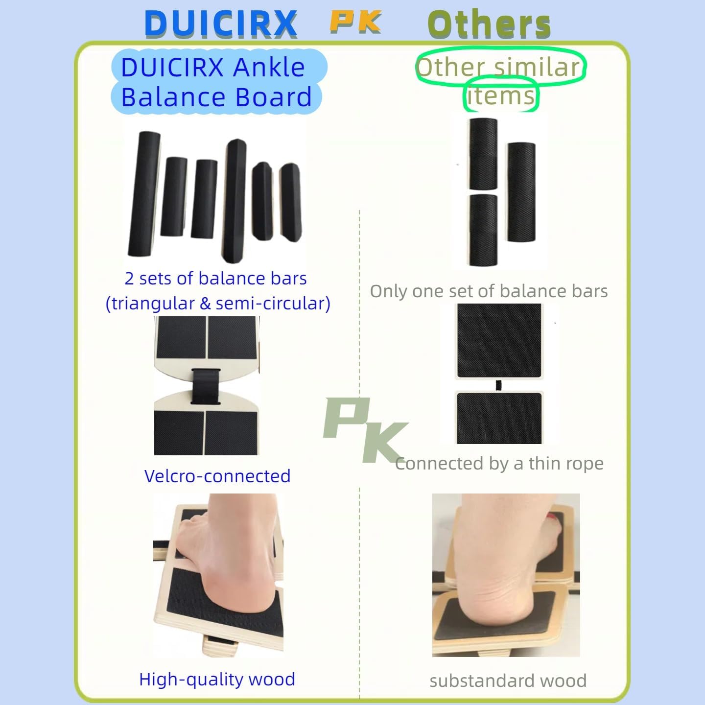Portable Wooden Slant Board for Calf Stretching Squats Calf Stretcher Pilates Physical Therapy Equipment Adjustable Incline Board for Knees Ankle Heel Feet Leg - Image 2