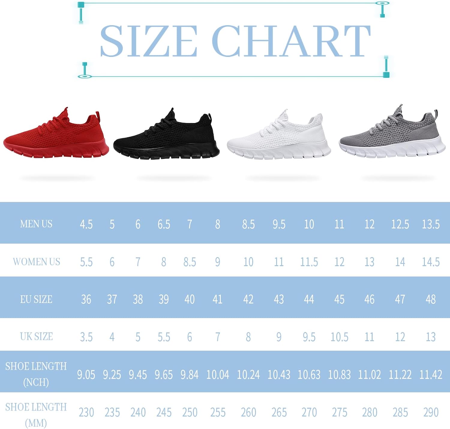 Running Shoes for Men Womens Walking Tennis Gym Sneakers Slip On Comfortable Lightweight Athletic Workout Fashion Sports Shoes - Image 7