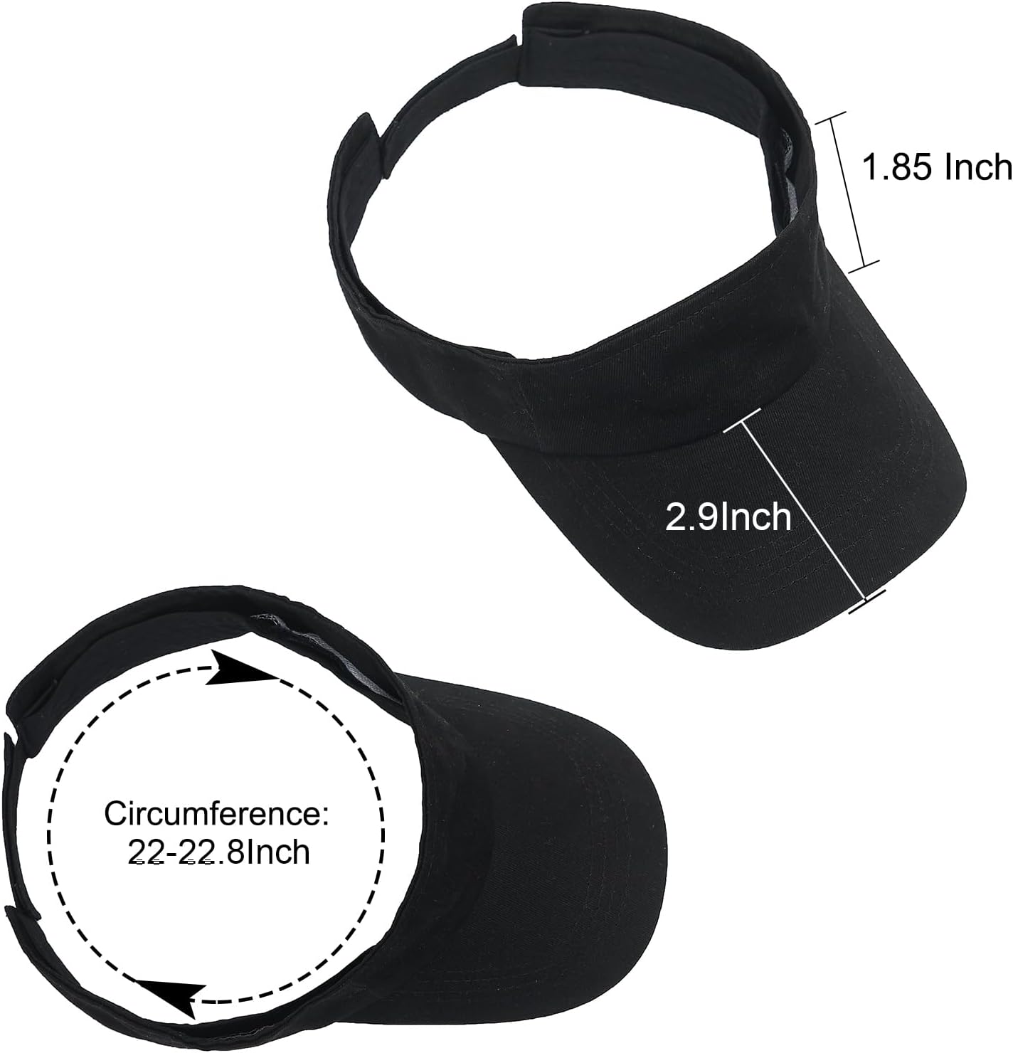 ANDICEQY Sport Sun Visor Hats Adjustable Empty Top Baseball Cap Cotton Ball Caps for Women and Men - Image 2