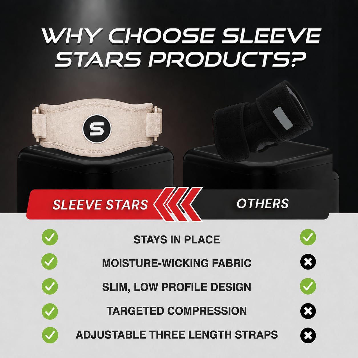 Sleeve Stars Tennis Elbow Brace for Men & Women, Elbow Brace for Tendonitis, Tennis Elbow Strap, Golfers Elbow Brace, Elbow Support Wrap for Tennis Elbow Relief, Fits 9"-23" (Single/Beige) - Image 8