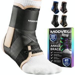 MODVEL Slim Lace Up Ankle Brace, Ad...