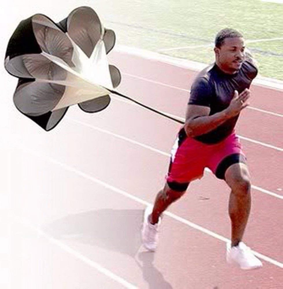 Running Speed Chute Resistance Parachute 56 inch Powerchute Umbrella Training Sprint Power Soccer Trainer for Runner, Football, Soccer Drilling - Image 7