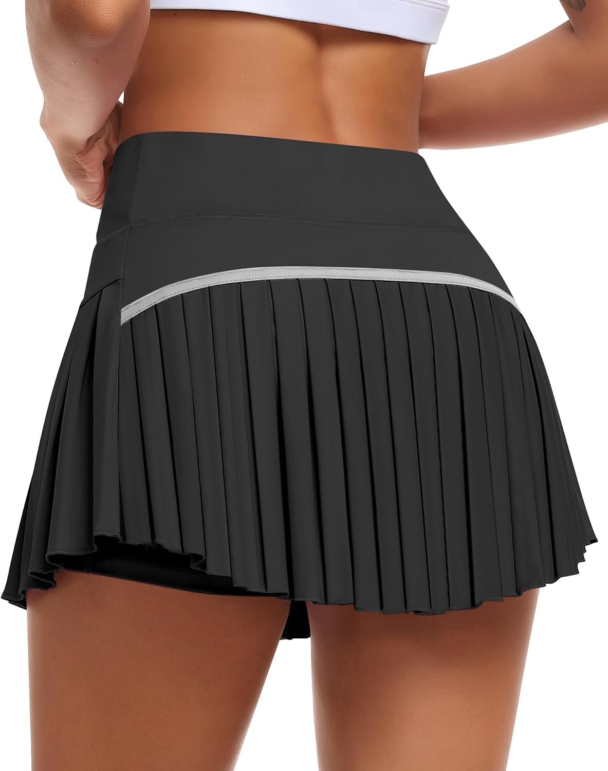 JoyGirl Womens Pleated Tennis Skirt with Shorts High Waisted Golf Skort Mini Skirt Workout Skirt Athletic Skorts with Pockets