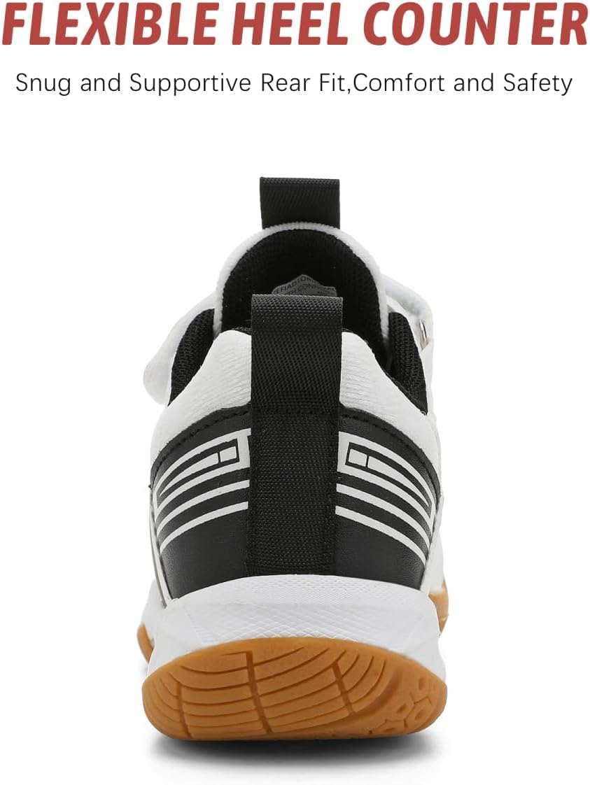 Boys Girls Badminton Shoes Kids Court Tennis Shoes Pickleball Racket Sneakers for Child Comfort Non Marking Anti-Slip Sport Squash Shoes (Little Kids/Big Kids) - Image 7