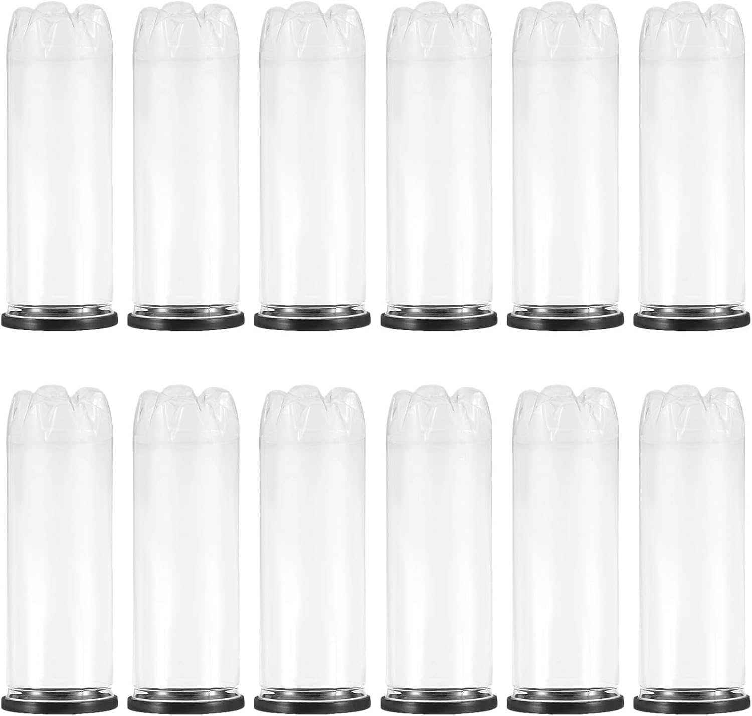 12PCS Clear Tennis Ball Can Holder - Plastic Empty Storage Tube with Caps - Ball Saver Organizer for Golf Training, Home Display, Sports Storage and Organization