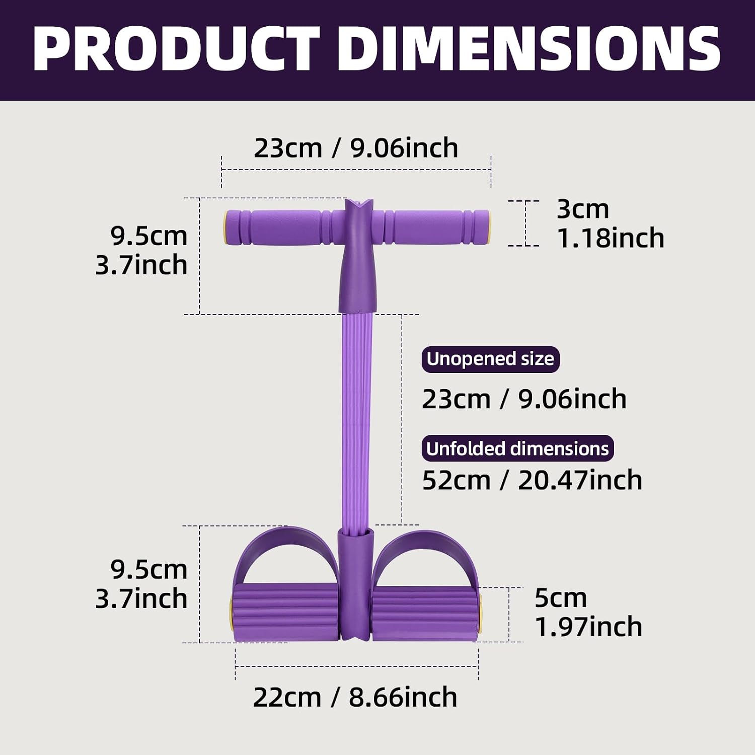 Resistance Bands with Handles 6 Tube Multifunction Tension Rope, Sit-Up Exercise Equipment with Foot Pedals and Handles,Pedal Resistance Band for Abdomen, Waist, Arm, Leg - Image 5