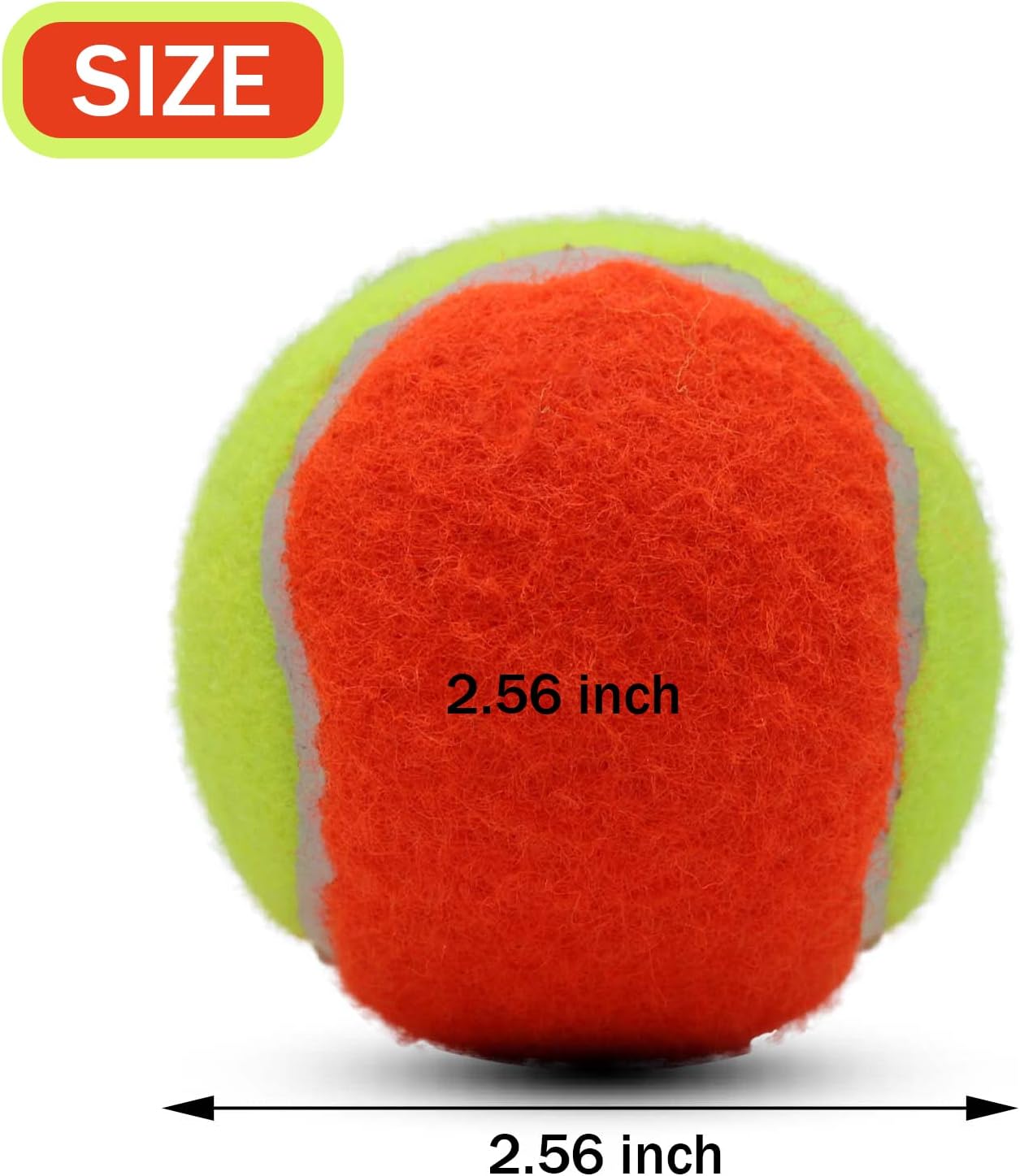 Tennis Balls, 12 Pack 50% Low Compression Stage Tennis Ball for Beginners Youth Kids Training Practicing with Mesh Bag for Easy Transport (Orange) - Image 3