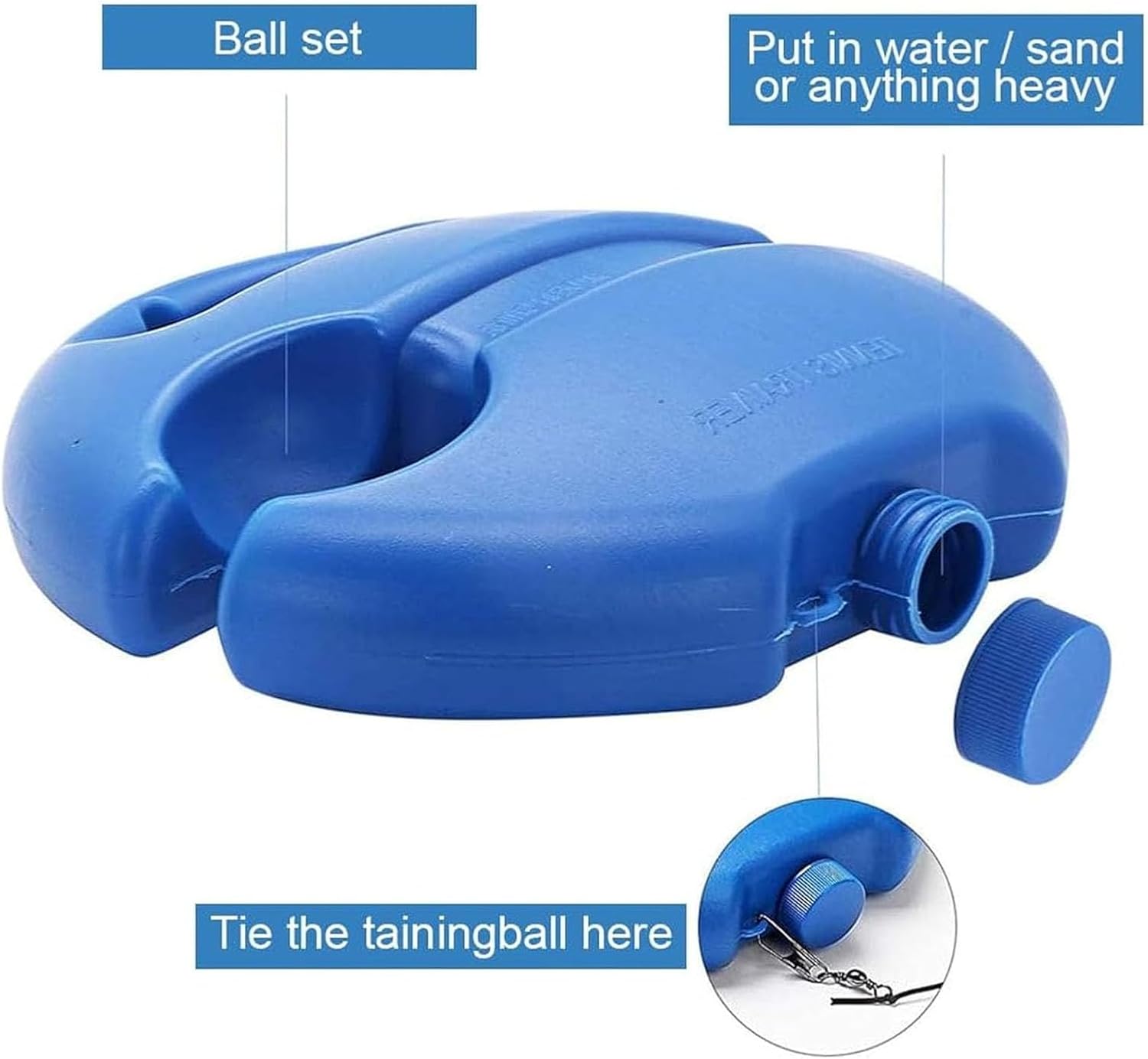 Tennis Trainer Rebound Ball with 3 String Balls, Portable Solo Training Equipment for Beginners, Self Practice Sport Exercise Tool (Blue) - Image 3