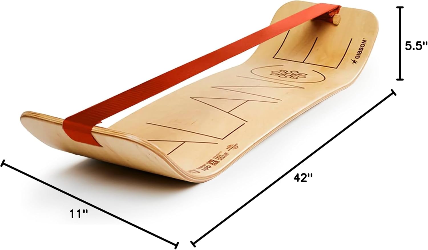 GIBBON SlackBoard - GiBoard Balance Board - Gift for Kids & Adults - 1 & 2 Line Options - Slackline Balance Trainer for Core Workouts, Standing Desk Exercise, Home Gym, Yoga & More - Image 9