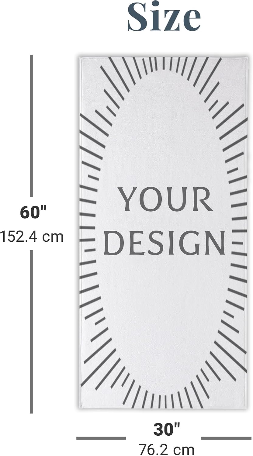 Let's Make Memories Personalized Beach Towel for Kids - Custom Towel for Pool Vacation Spring Break Camp Cruise - 30" Wx60 L - Standard Size - Mermaid & Friends - Image 7