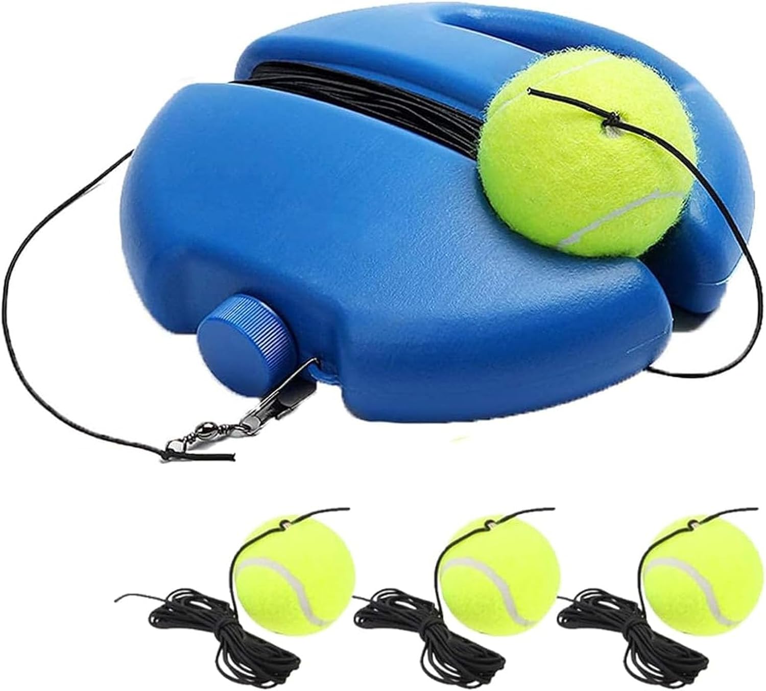 Tennis Trainer Rebound Ball with 3 String Balls, Portable Solo Training Equipment for Beginners, Self Practice Sport Exercise Tool (Blue) - Image 4