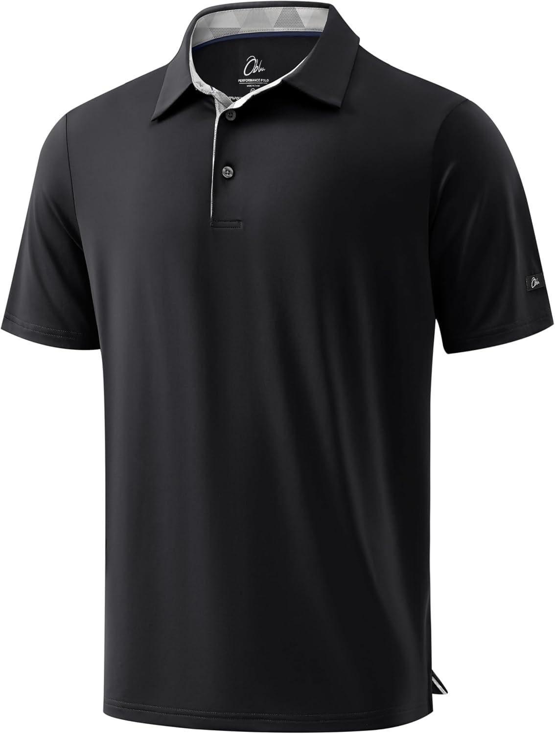 Obla Mens Golf Shirt Short Sleeve Dry Fit Moisture Wicking Performance Athletic Casual Work Collared Polo Shirts for Men
