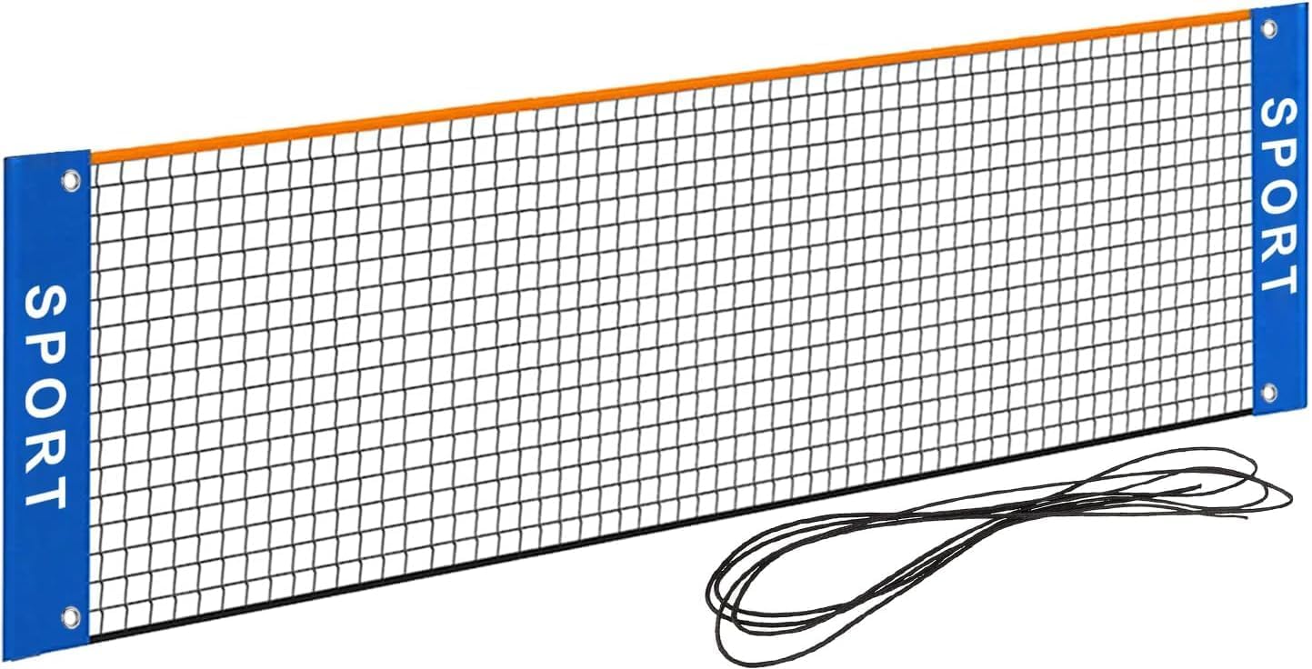 Eastgoing 10 ft Mini Portable Soccer Tennis Net | Pickleball Net for Driveway Backyard. Easy Assemble Beach Tennis Net -(Only Net)
