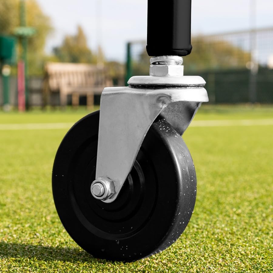 Vermont Teaching Tennis Ball Cart | 325 Ball Capacity - Aluminum Frame with Rolling Wheels & Foam Handle - Portable, Durable Storage Trolley - Coaching Training Equipment - Image 6