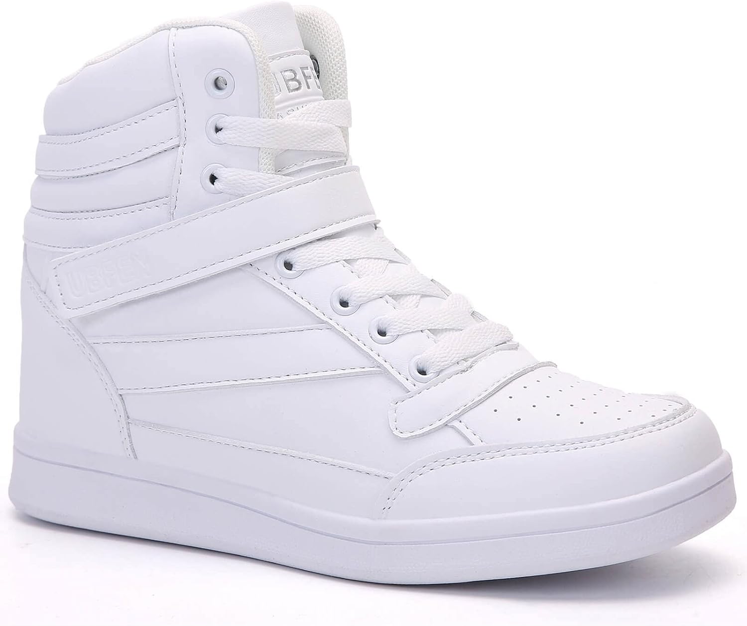 UBFEN Womens High Top Sneakers with Hidden Wedge Heel Ankle Support 2 Inch Height Increase 80s Retro Casual Boots - Image 8