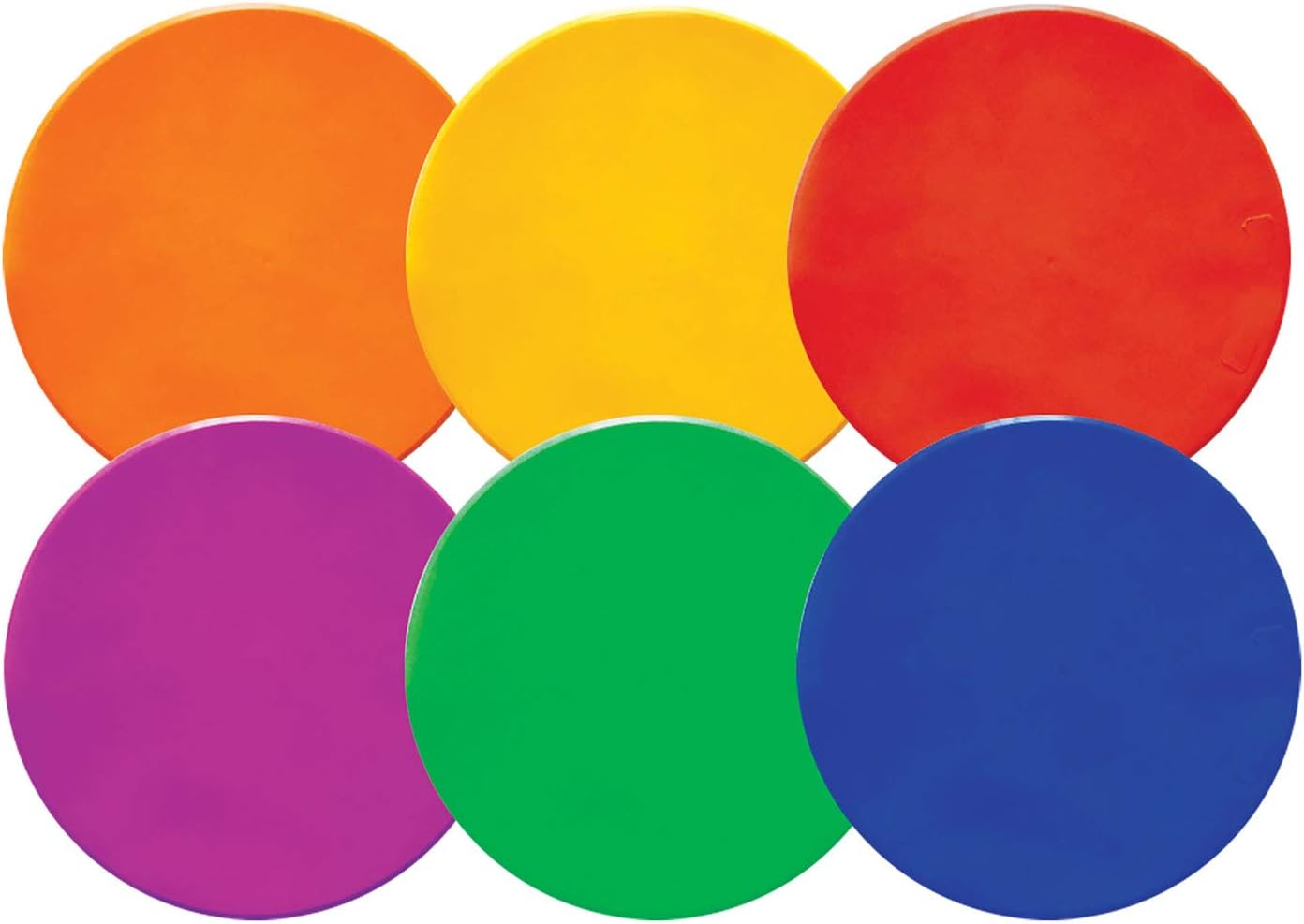 Champion Sports MSPSET Poly Spot Markers for Sports, Activities, and Social Distancing - 10-inch, Set of 6 - Multicolor