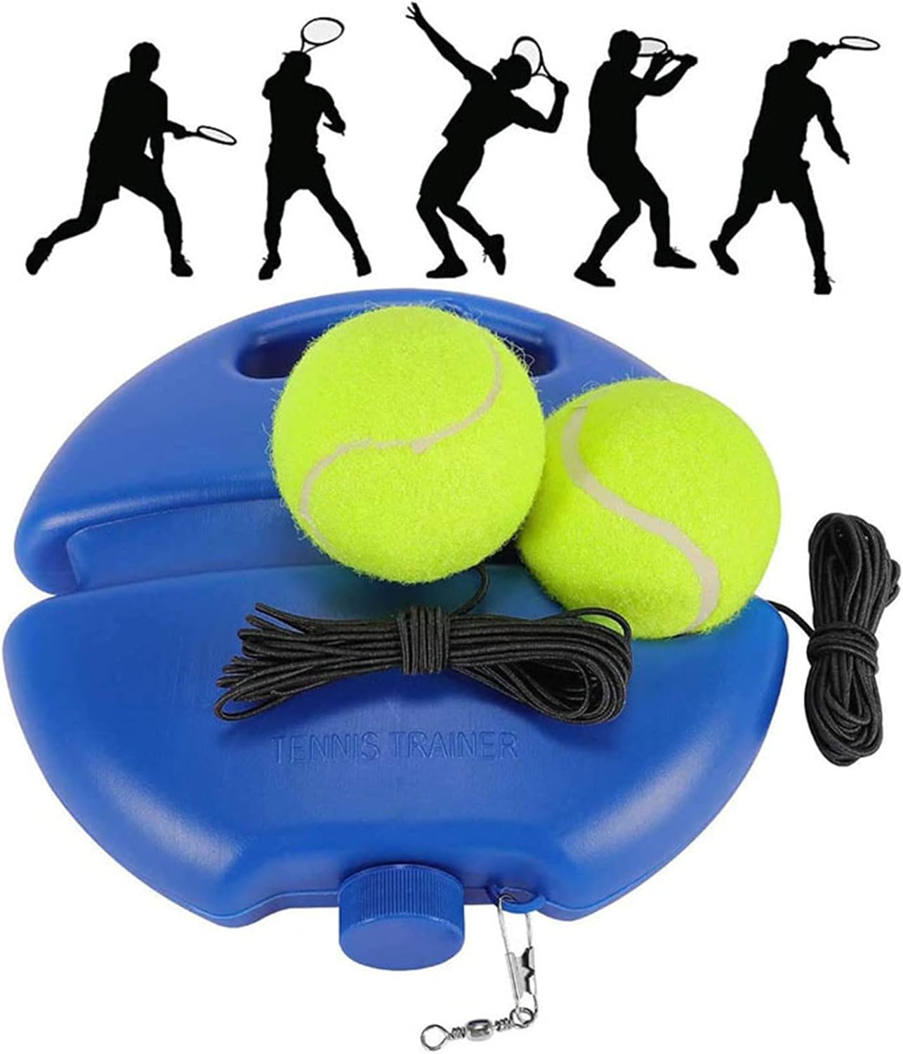 Tennis Trainer Rebounds Ball Set - Self-Practice Portable Tennis Training Equipment - Blue - 1 Set, 1 Piece - Image 6