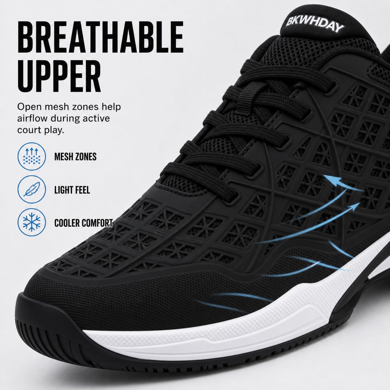 Pickleball Shoes Men Tennis Court Sneakers Indoor Outdoor Breathable Athletic Sports Lightweight Non Slip - Image 8