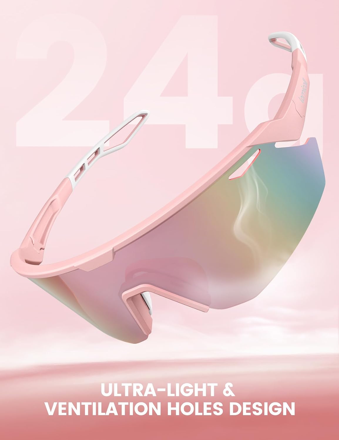 Lamicall 24g Polarized Sports Sunglasses for Men Women - UV400 Protection Sun Glasses for Baseball Running Cycling Fishing - Image 3