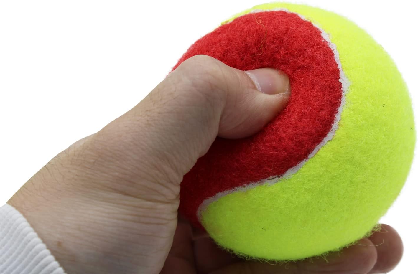 Tennis Balls, 12 Pack 25% Low Compression Stage Tennis Ball for Beginners Youth Kids Training Practicing with Mesh Bag for Easy Transport (Red) - Image 4