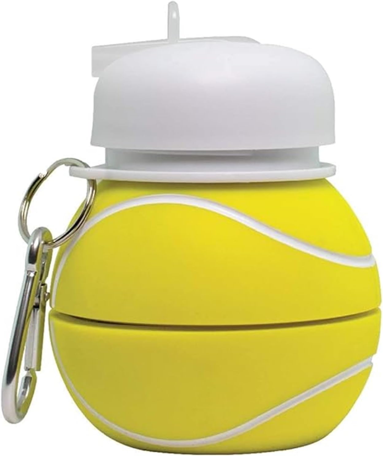 Maccabi Art Clip-On Collapsible BPA-Free Silicone Tennis Ball Water Bottle for Kids, 18 Oz. Size - Image 7