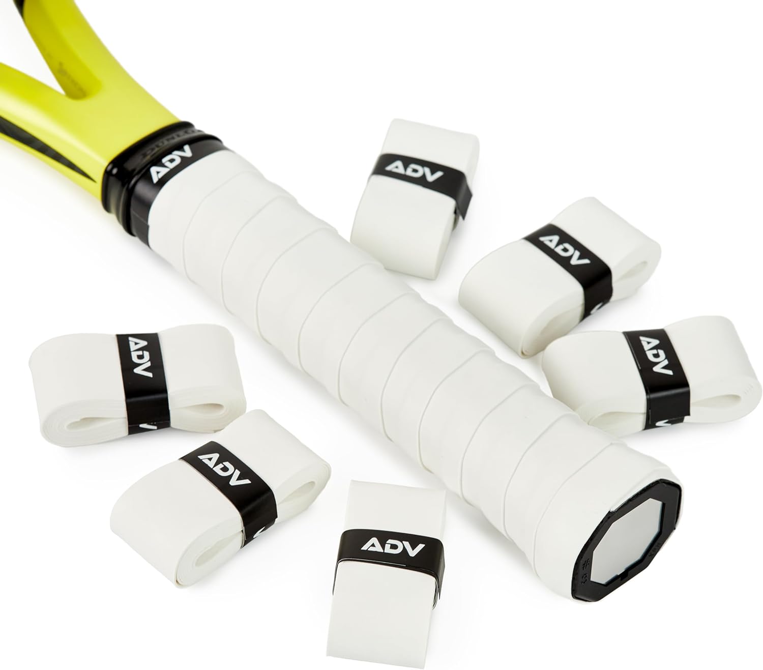 ADV Dry Tennis Overgrip Tape - 3, 6, 12, 30, 60 Pack - FeltTac Tennis Racket Grip Tape - Ultra Absorbent Tennis Grip Tape - Comfort Tennis Racket Grips - Tennis Grips Overgrip