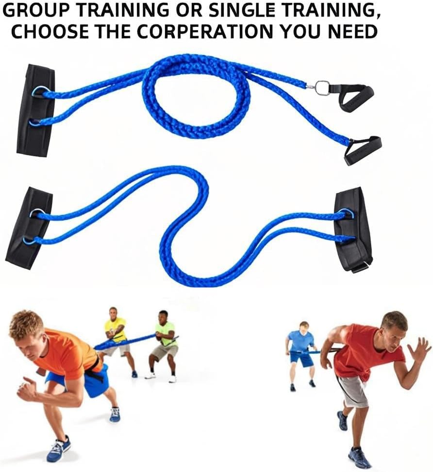 Resistance Speed Training Set, 8pcs Exercise Explosive Force Bounce Physical Equipment Double Rope Improve Agility Power Strength for Jumping Basketball Tennis Football Volleyball - Image 2