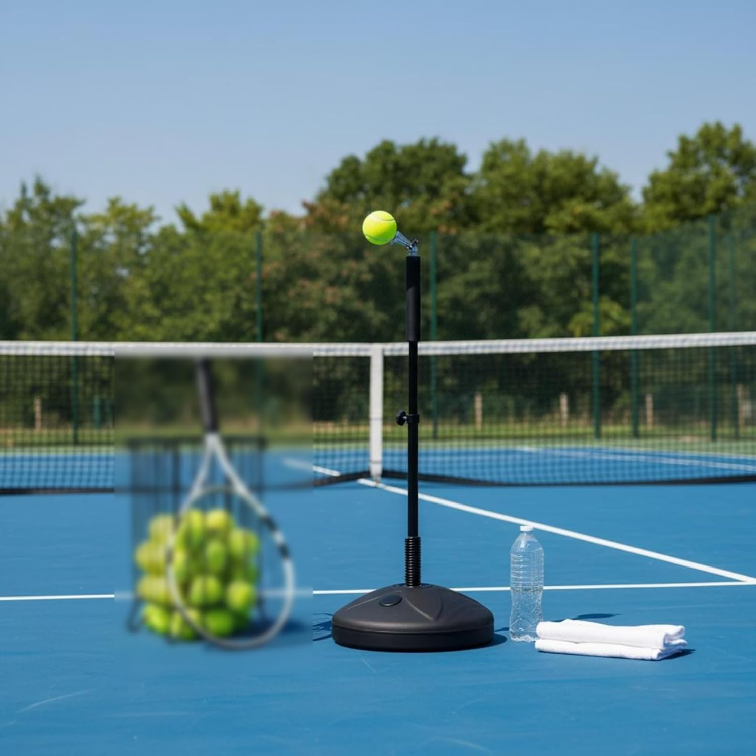 Tennis Serve Stable Return Practice Beginner Friendly Sports Training Gear for Beginners, Beginner Basic Model Tennis Trainer 6 Training Modes/Adjustable Height - Image 2