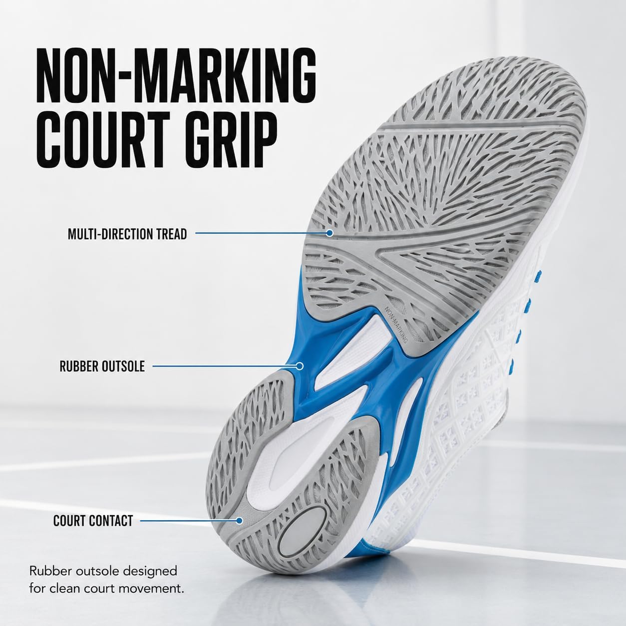 Pickleball Shoes Men Tennis Court Sneakers Indoor Outdoor Breathable Athletic Sports Lightweight Non Slip - Image 9
