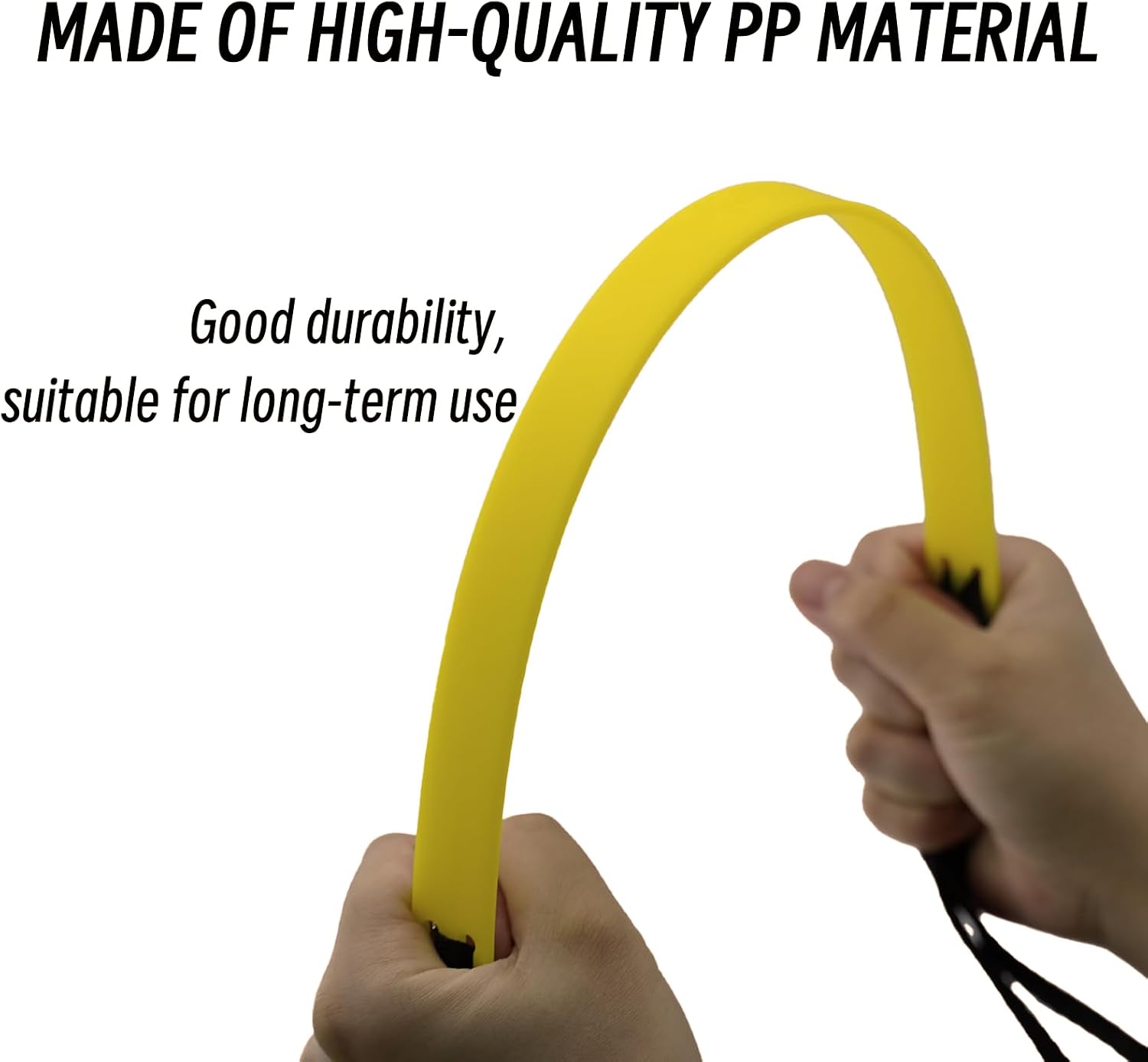 20ft Adjustable Agility Ladder | Speed Ladder for Soccer, 12 Adjustable Rungs, Durable, Carry Bag & Straps, Yellow, Footwork Training for Athletes - Image 3