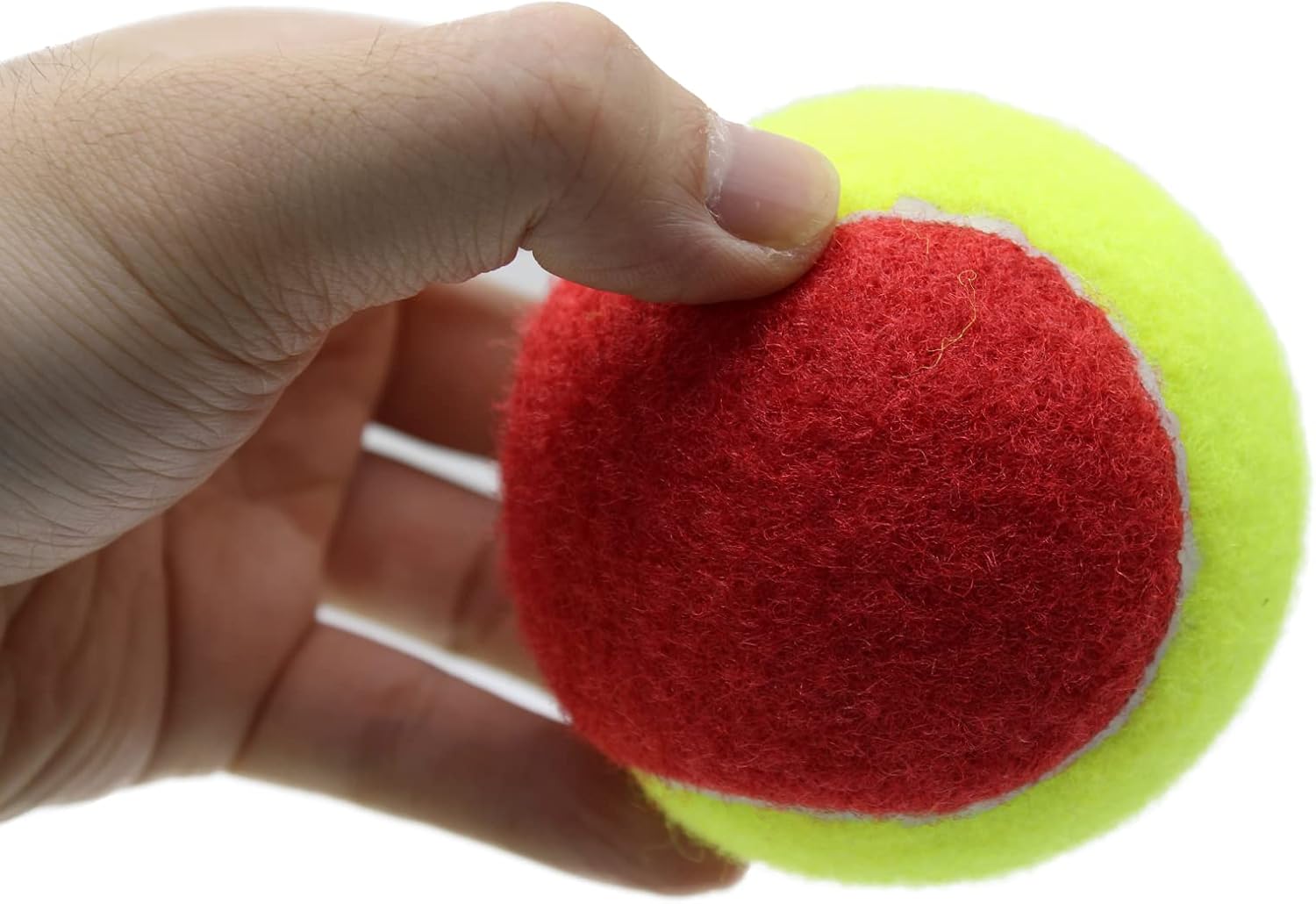 Tennis Balls, 12 Pack 25% Low Compression Stage Tennis Ball for Beginners Youth Kids Training Practicing with Mesh Bag for Easy Transport (Red) - Image 5