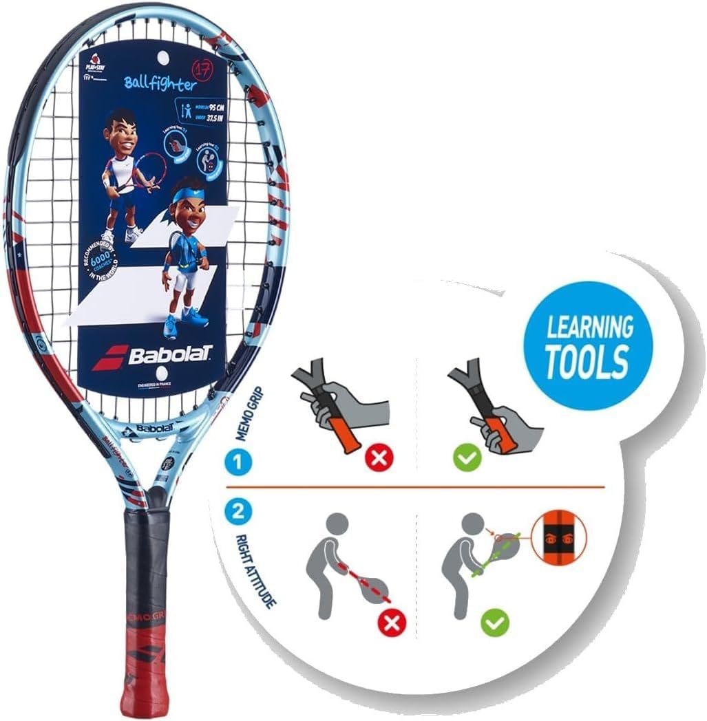 Babolat Ballfighter Jr 17 Inch Tennis Racquet (Blue/Red) Bundled with a Jr Backpack (Add Optional Tennis Balls & Grips) - Image 3
