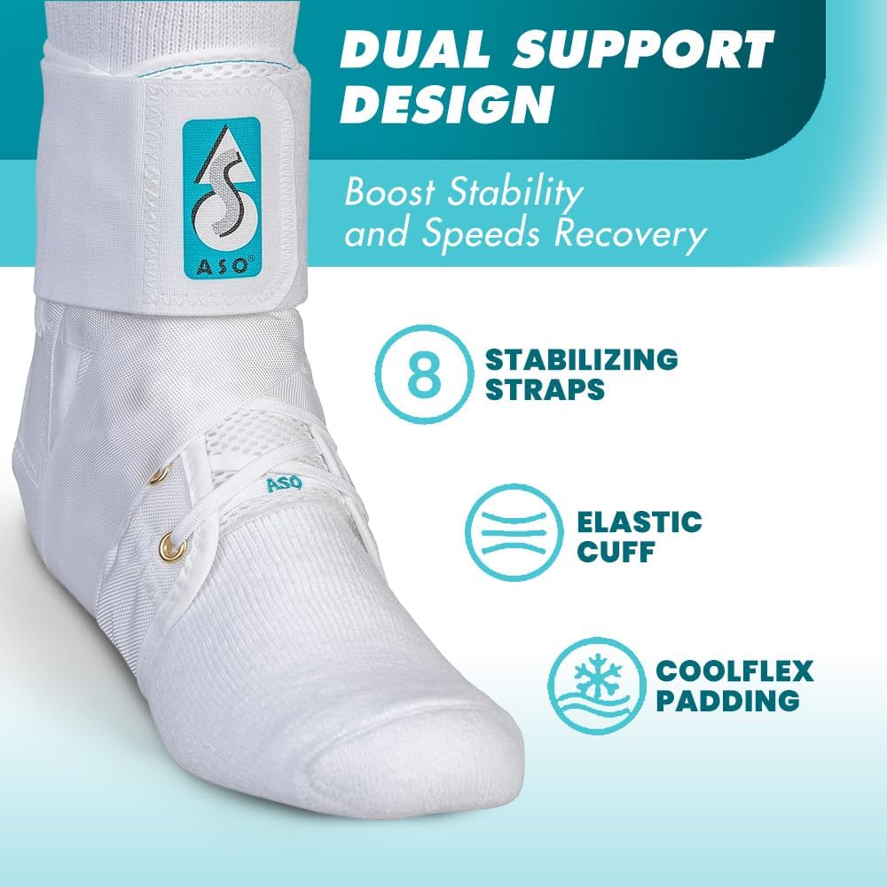 Med Spec ASO Ankle Stabilizer - Lace Up Ankle Brace for Sprained Ankle and Peroneal Tendonitis, Orthopedic Ankle Support for Men, Women, Adults, Teens and Kids, Sports Injury Recovery - Image 2