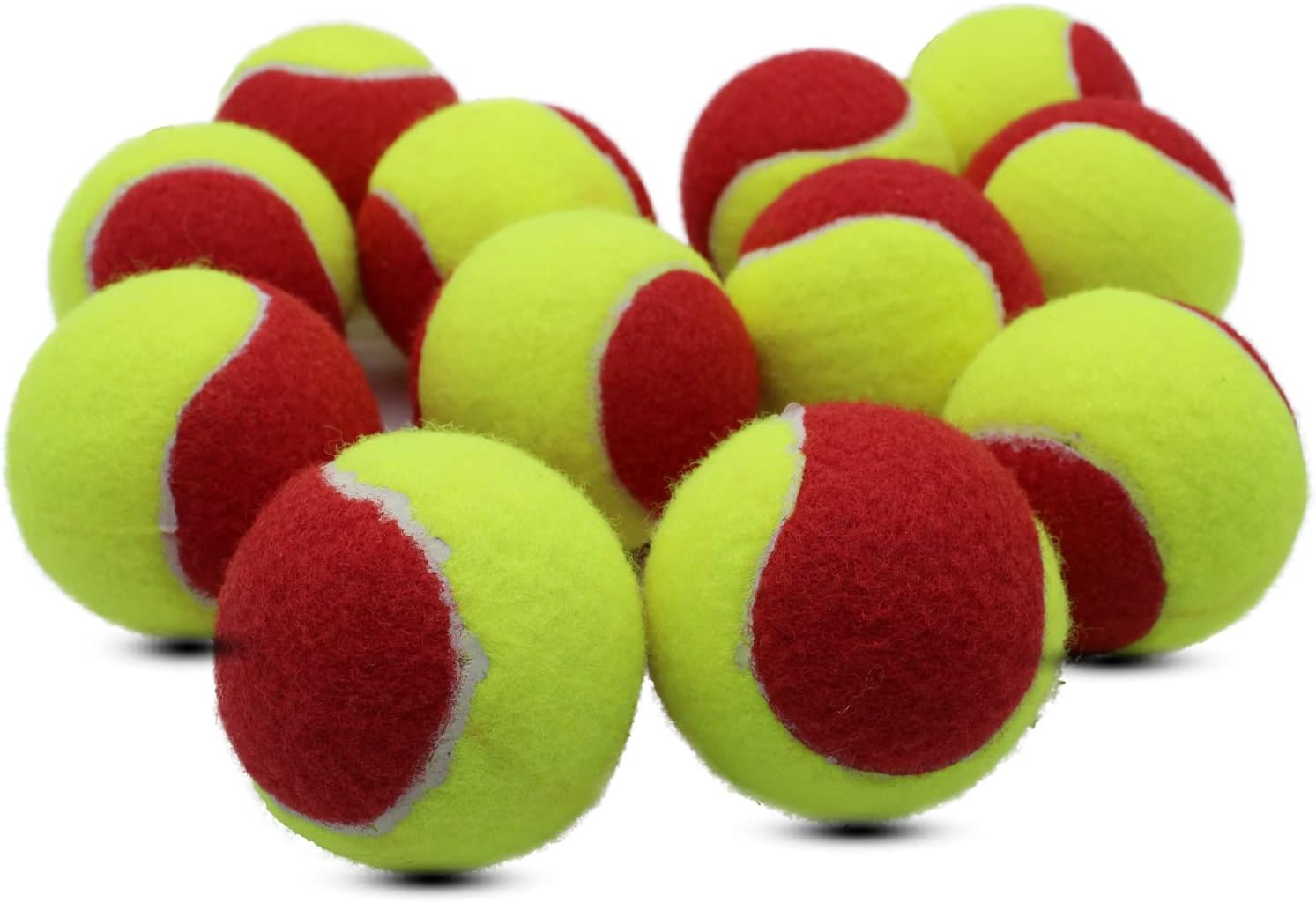 Tennis Balls, 12 Pack 25% Low Compression Stage Tennis Ball for Beginners Youth Kids Training Practicing with Mesh Bag for Easy Transport (Red) - Image 7