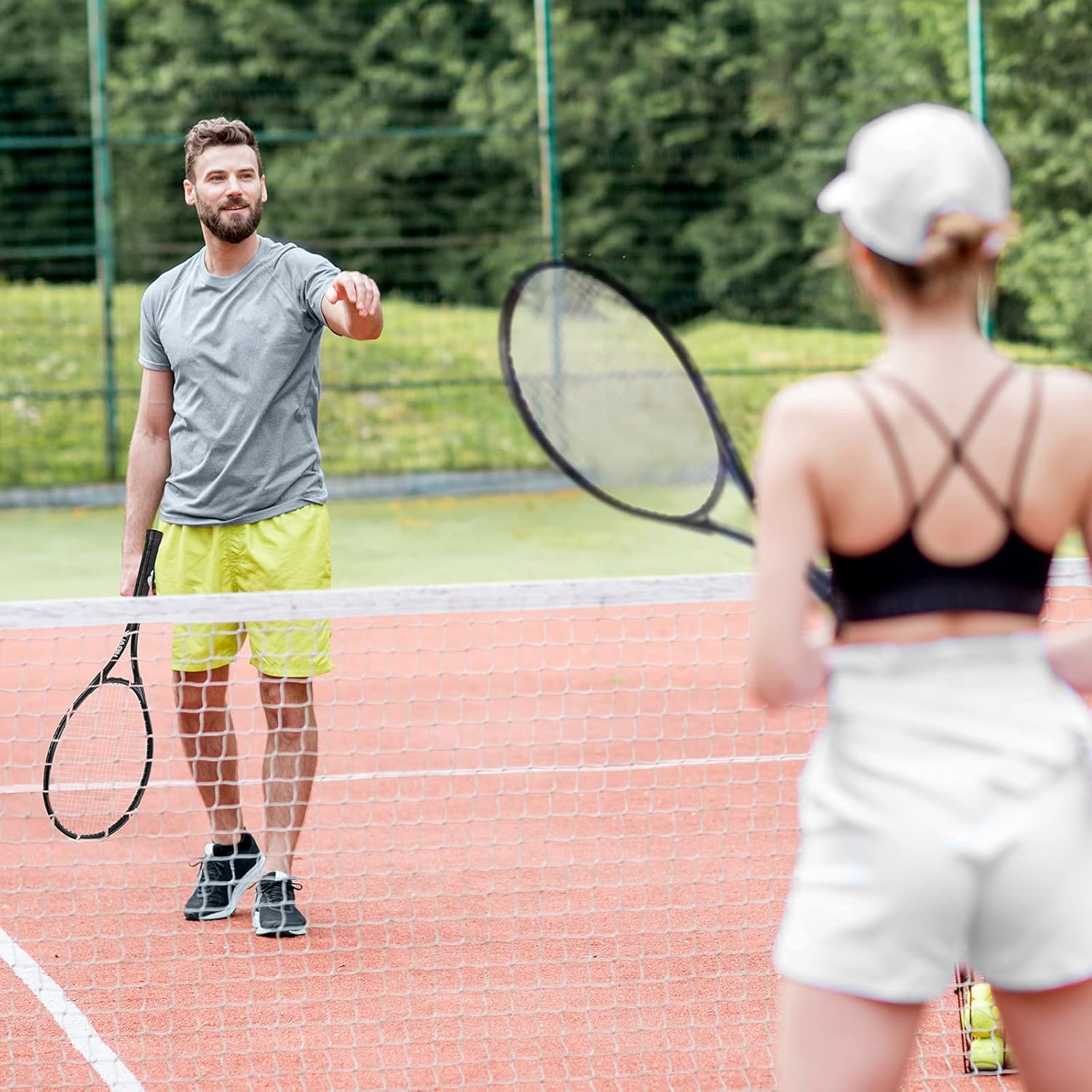 HIRALIY Tennis Rackets 2 Pack for Adults Beginners - 27 Inch Lightweight Aluminum Tennis Racquet Set with 3 Balls & Carry Bag - Vibration Dampening & Large Sweet Spot for Men Women Couples - Image 8