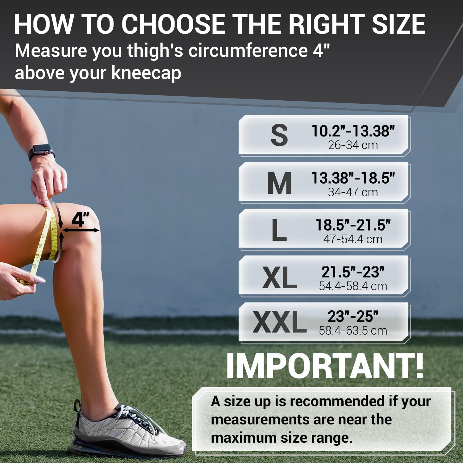 DR. BRACE ELITE Knee Brace with Side Stabilizers & Patella Gel Pads for Maximum Knee Pain Support and fast recovery for men and women-Please Check How To Size Video (Mercury, Large) - Image 2