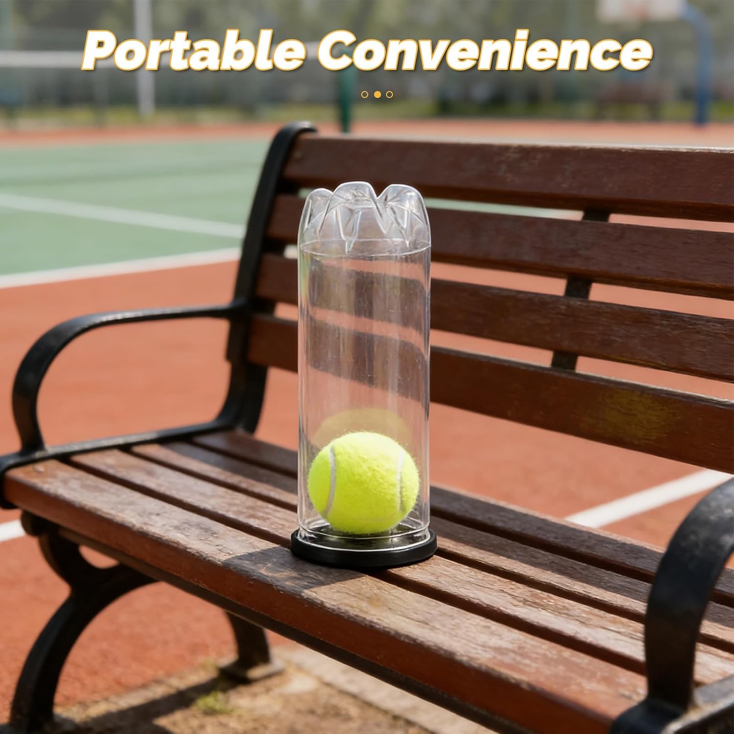 12PCS Clear Tennis Ball Can Holder - Plastic Empty Storage Tube with Caps - Ball Saver Organizer for Golf Training, Home Display, Sports Storage and Organization - Image 3