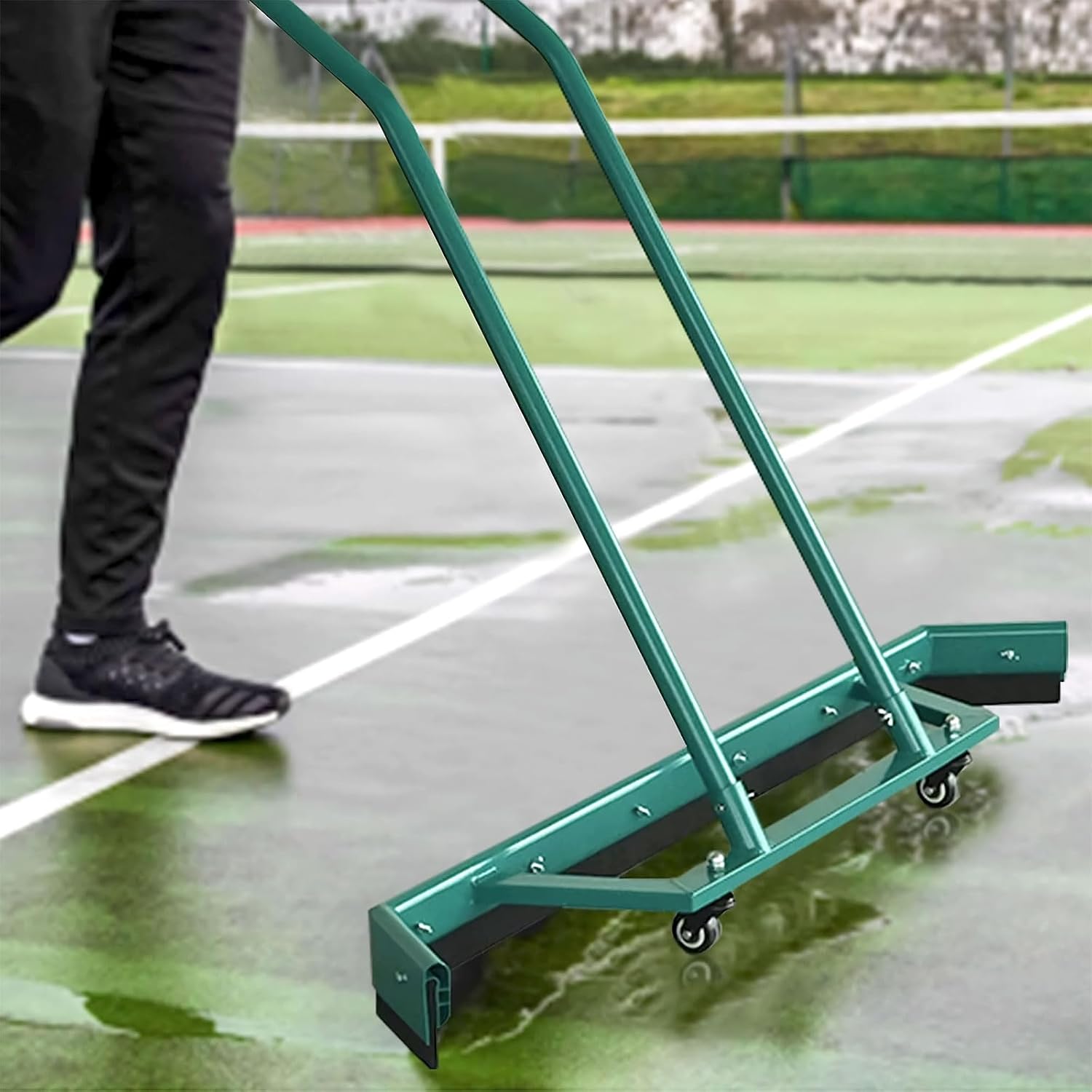 4.3FT Sport Tennis Court Squeegee Floor Squeegee Heavy Duty Commercial Squeegee for Floors with 2PCs EVA Foam Blade - Image 6