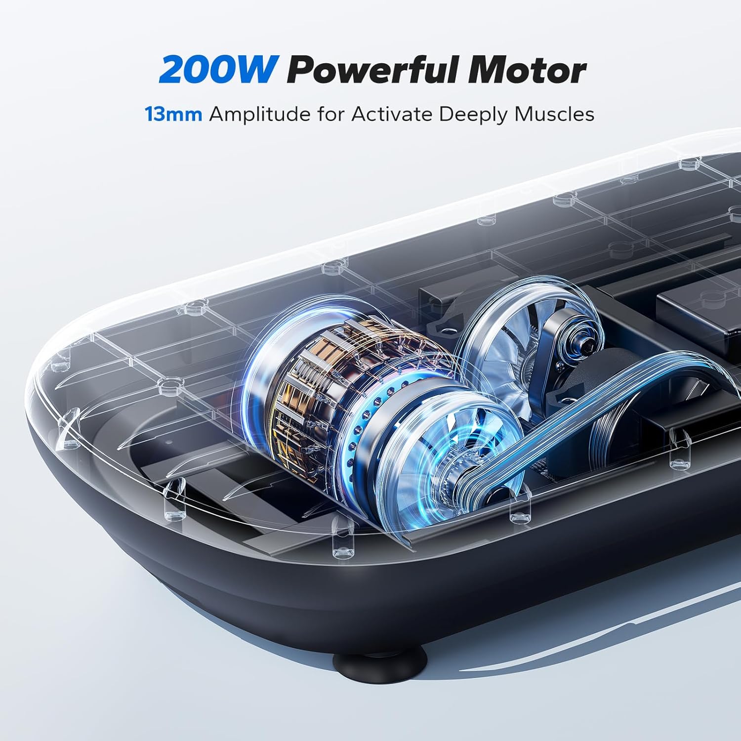 MERACH Vibration Plate Exercise Machine, Vibration Plate 440 Lbs Capacity, Bluetooth and Silicone Pedal, Stimulate Deep Fat, Vibration Plate for Lymphatic Drainage, Vibrating for Weight Loss - Image 5