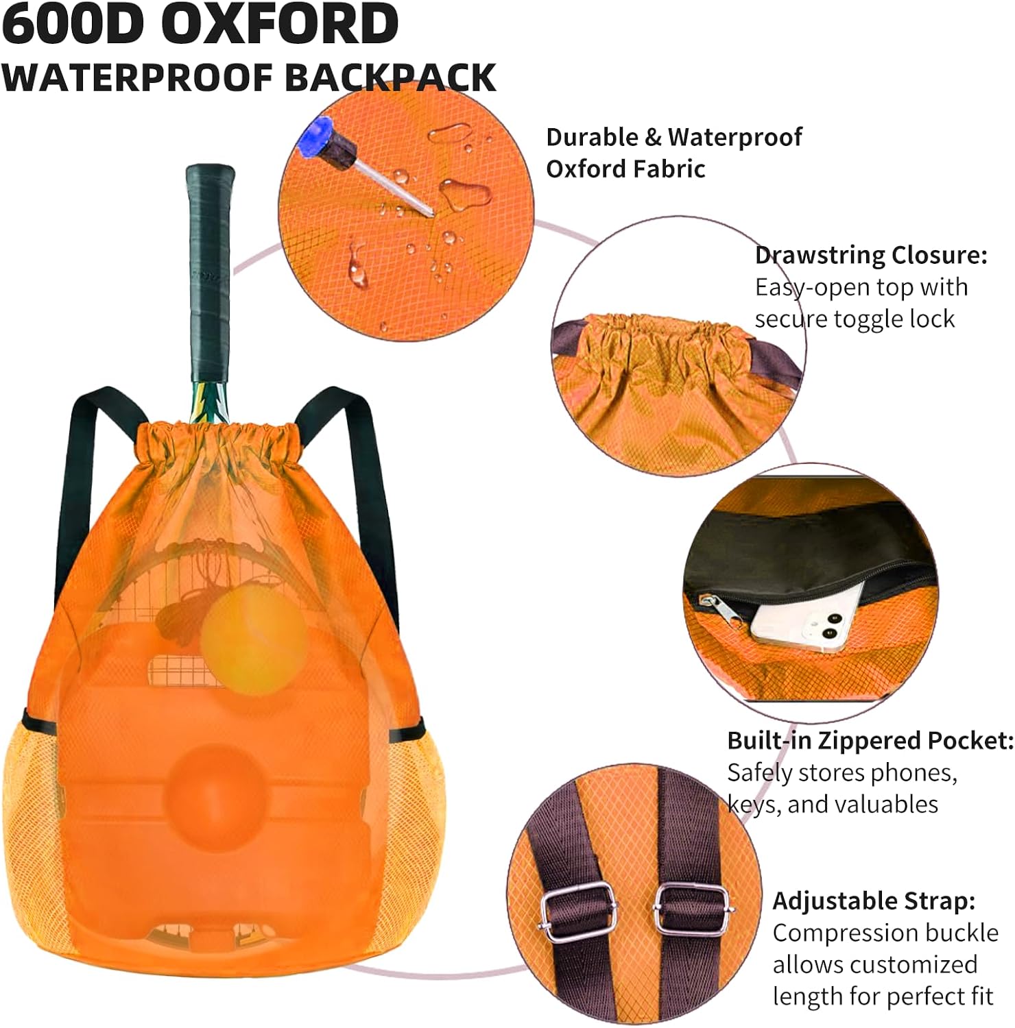 Tennis Trainer Rebounder Set- Portable Solo Practice System with 3 Rebound Balls, Waterproof Backpack & Stable Base,Perfect Tennis Buddy for Adults & Kids,Ideal Tennis Gift - Image 5
