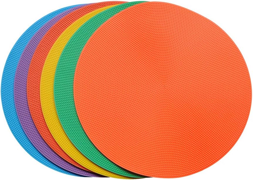 10 inch Spot Markers, Set of 6 Flat Field Cones (25 cm) - Non-Slip Floor Markers for Soccer, Basketball, Football, Speed & Agility Training, Gym Class & Coaching Drills - Image 5