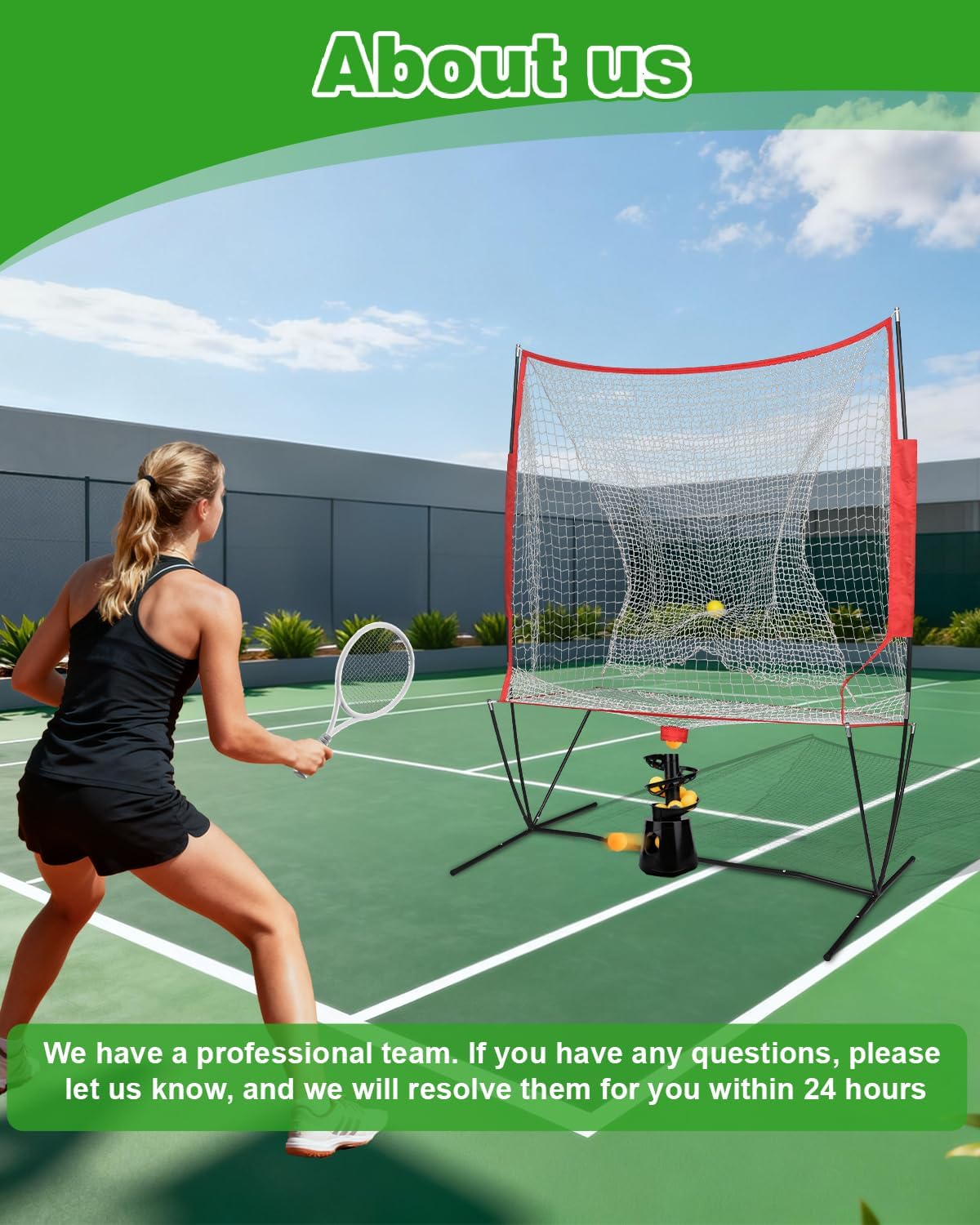 Pickleball and Tennis Return net, 6 x 7ft Portable Polyester Mesh and Fiberglass Frame, - Image 7