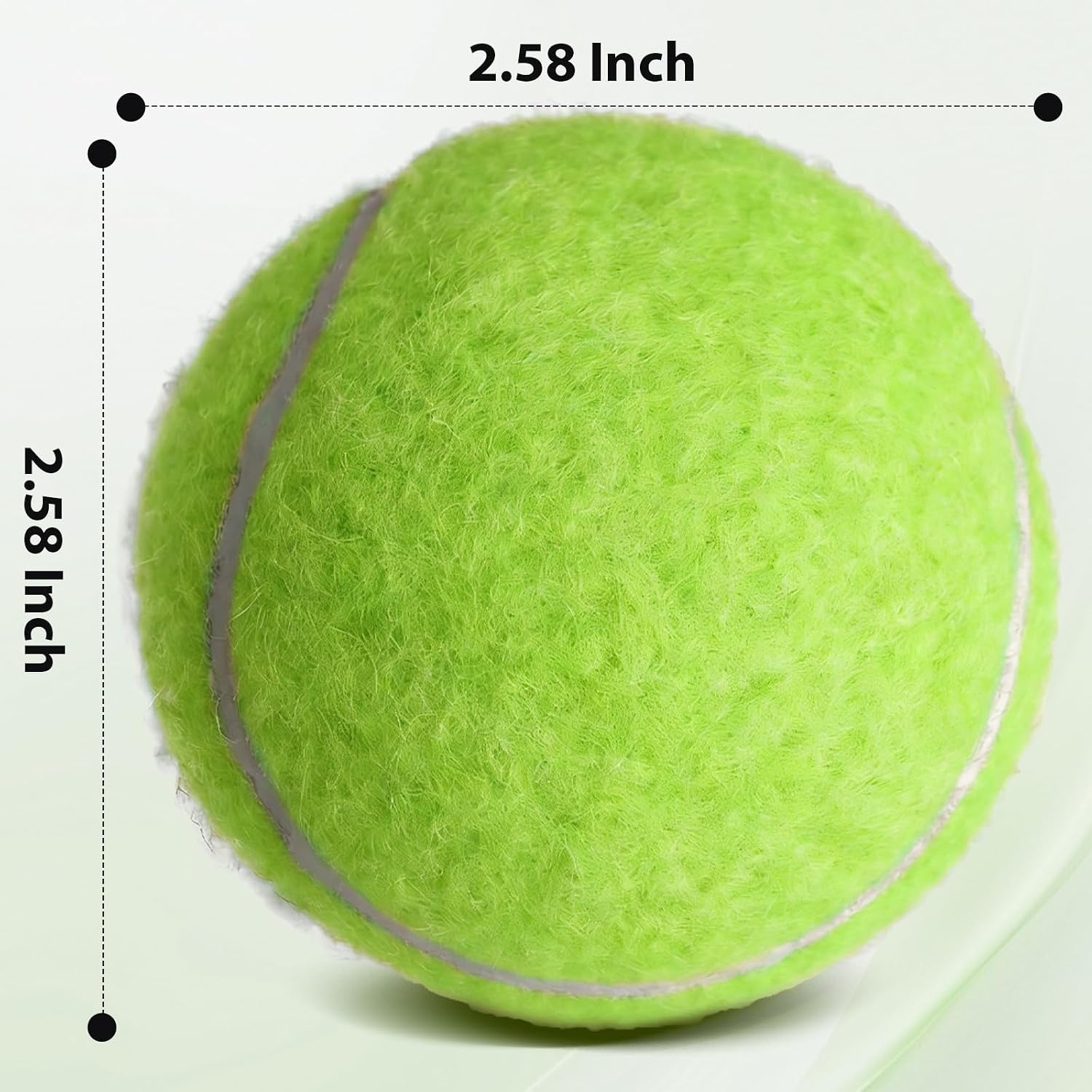FURWEY Tennis Balls, 12/24/36/80 Pack Bulk Tennis Balls Pressureless Tennis Ball, Come with Mesh Bag for Easy Transport,Pet Dog Playing Balls, Good for Beginner Training Ball - Image 3