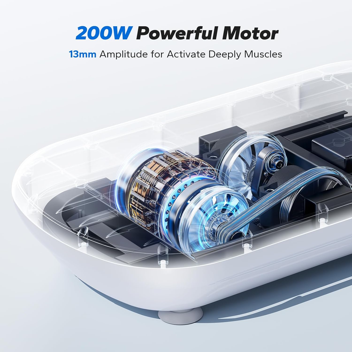 MERACH Vibration Plate Exercise Machine, Vibration Plate 440 Lbs Capacity, Bluetooth and Silicone Pedal, Stimulate Deep Fat, Vibration Plate for Lymphatic Drainage, Vibrating for Weight Loss - Image 5