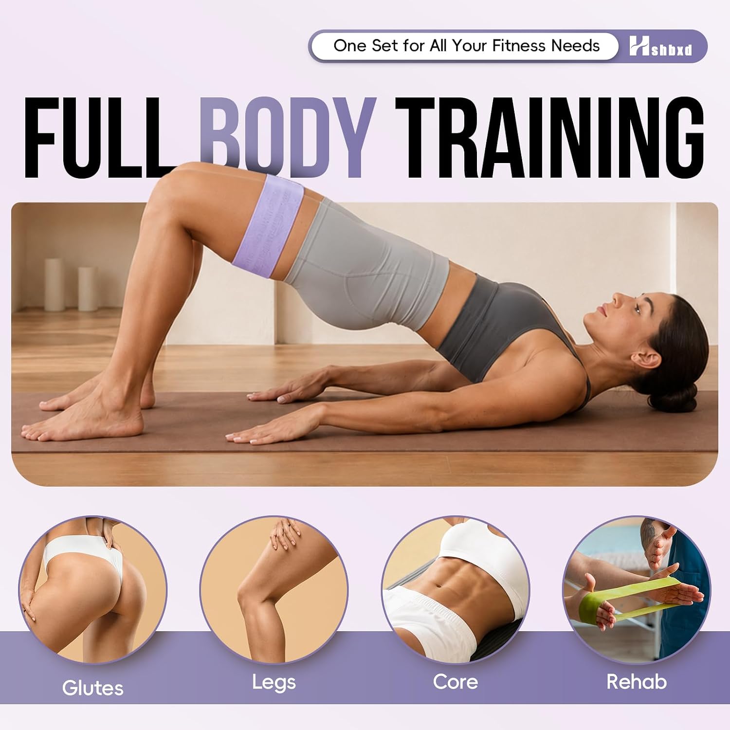 Fabric Resistance Bands for Working Out with Exercise Guide, 3 Levels Hip & Glute Bands Set for Legs, Squats, Yoga, Fitness & Physical Therapy for Women and Men - Image 6