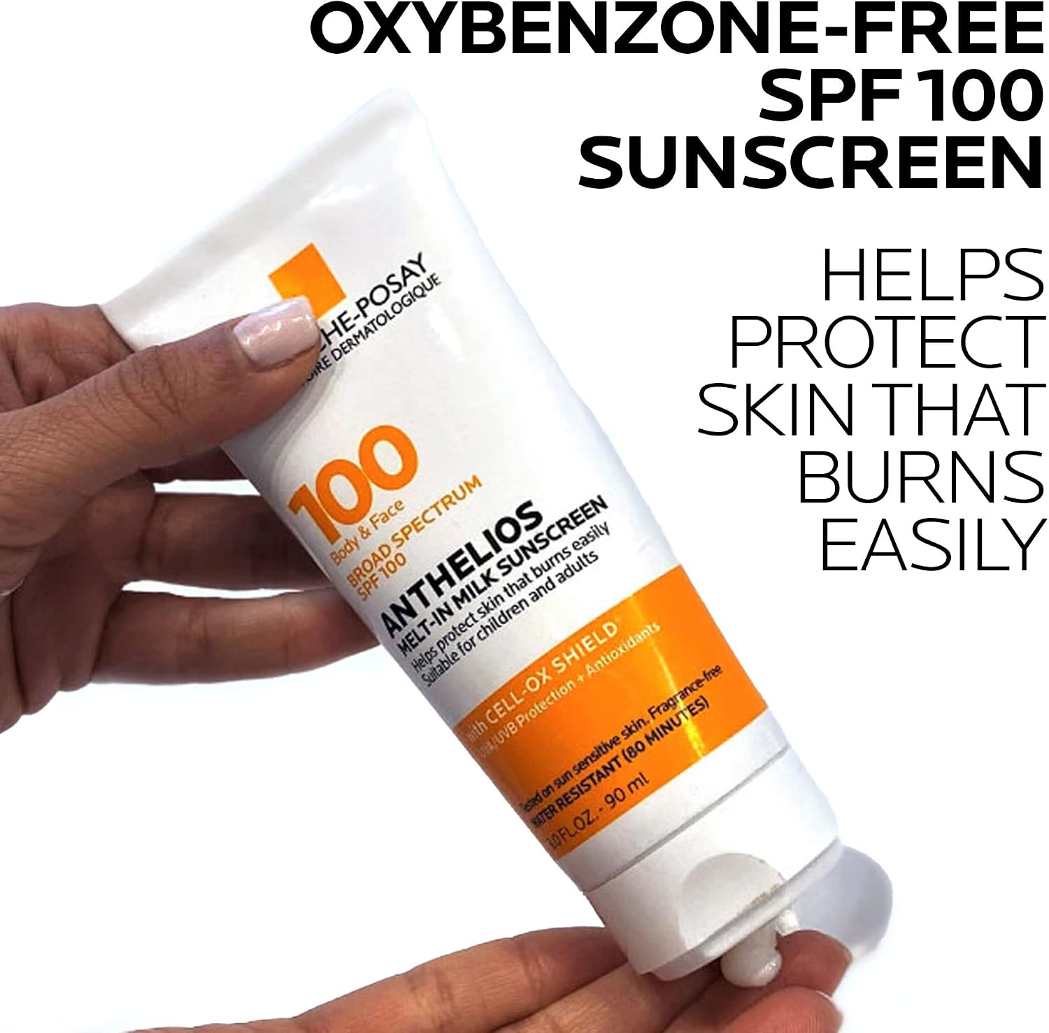Anthelios Melt-in Milk Sunscreen SPF 100, Sunscreen for Body & Face, Broad Spectrum SPF + Antioxidants, Oil Free - Image 2