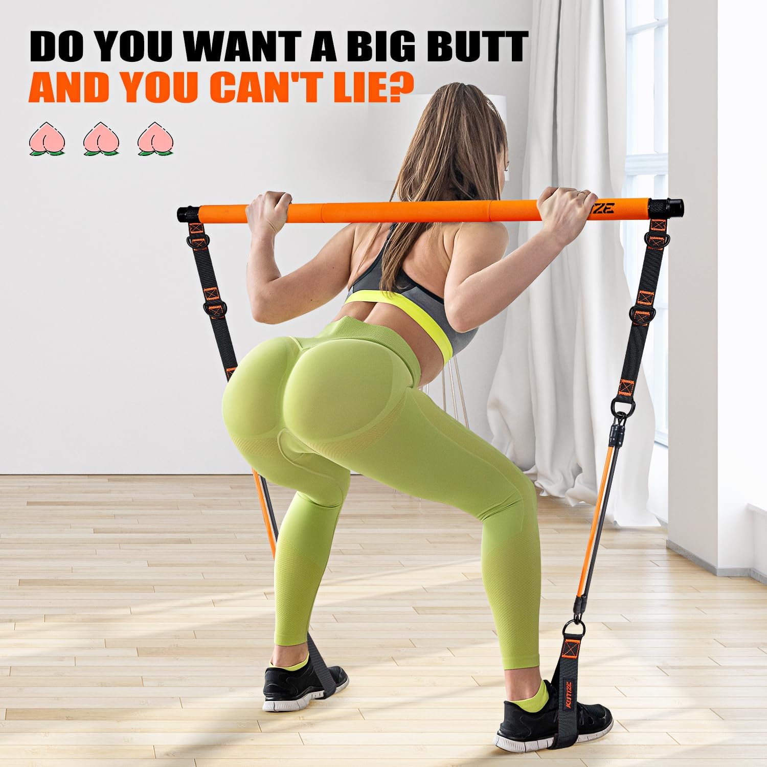KUTIZE Pilates Bar Kit with Resistance Bands, Pilates Equipment, Multifunctional Pilates Bar for Women & Men, Pilates kit for Hip, Back, Arm, Full-Body Workouts, Home Gym Strength Training Equipment - Image 8