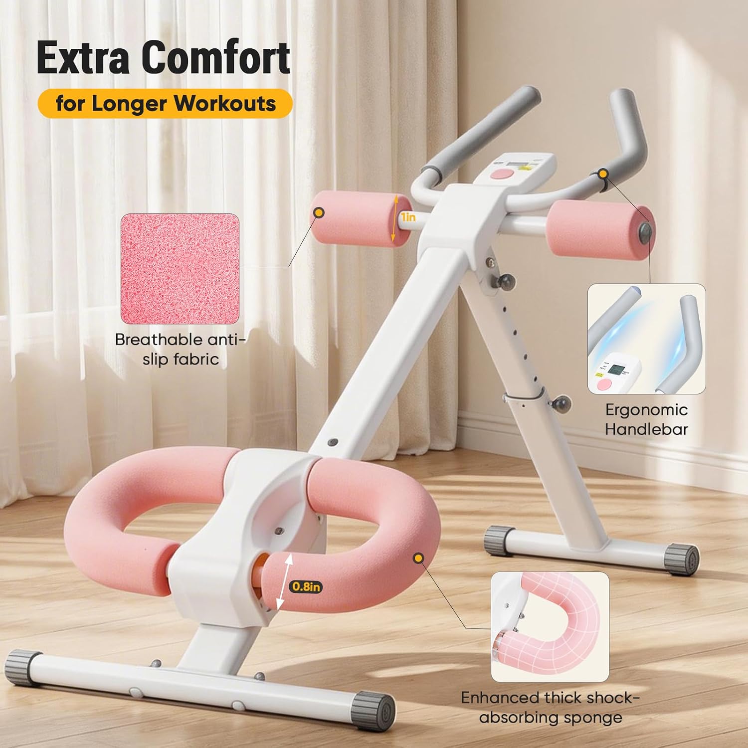NEWBULIG Ab Machine, Abs Workout Equipment for Home Gym, Adjustable Ab Trainer Machine for Stomach Workout, Foldable Abdominal Trainer - Image 4