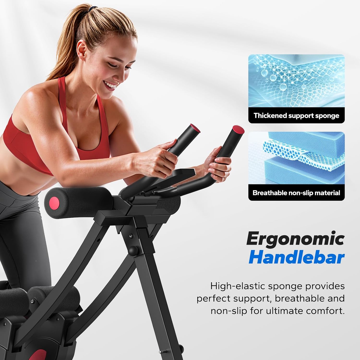 MERACH Ab Machine, Adjustable Ab Trainer Machine, AB Workout Equipment for Home Gym, Independent Dual Tracks for Mountain Climber, Foldable for Home Exercise, Load Capacity 440 LBS - Image 8